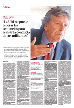 &ldquo;La UDI no puede esperar las sentencias para revisar