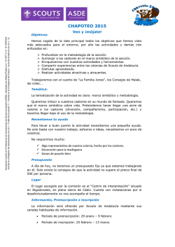 Info Chapoteo&acute;15 - Scouts de Andaluc&iacute;a