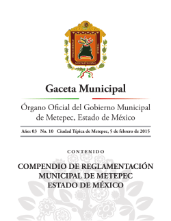 Gaceta Municipal - Gobierno del Ayuntamiento de Metepec