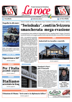 10 FEBBRAIO 2015 - La Voce d`Italia