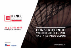 II Congreso Nacional Lean Construction