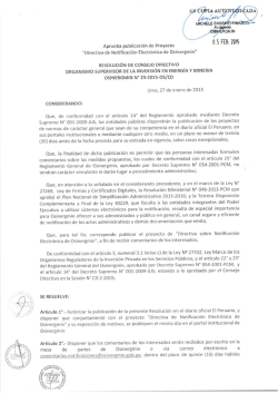 Resolución de Consejo Directivo Nº 023-2015-OS/CD