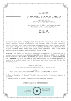 MANUEL BLANCO GARCIA - pompas funebres de padron