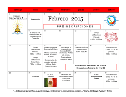 Febrero 2015 - Colegio Frontera