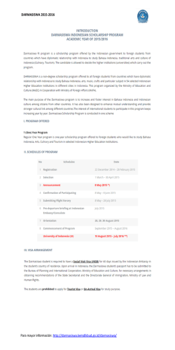 DARMASISWA 2015-2016 Para mayor información: http