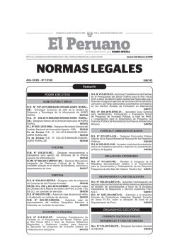 El Peruano - Ministerio de Economía y Finanzas
