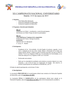 Información Universtiario - Federación Española de Halterofilia