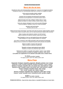 Men&uacute; miercoles 04 de Febrero del 2015 baix