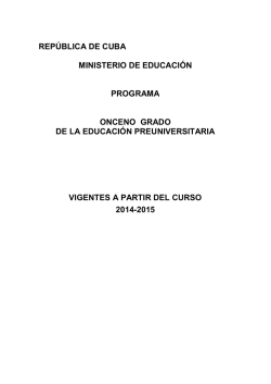 Programas de Estudio 11&ordm; grado - CubaEduca