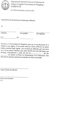 Autorización descuento - Universidad de Pamplona