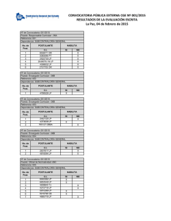 resultados de la evaluaci&oacute;n escrita
