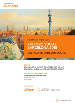 XIII FORO SOCIAL BARCELONA 2015