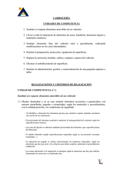 CARROCER&Iacute;A UNIDADES DE COMPETENCIA 1. Sustituir y/o