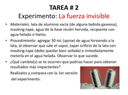 TAREA # 2 Experimento: La fuerza invisible