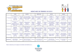 MEN&Uacute; MES DE FEBRERO DE 2015