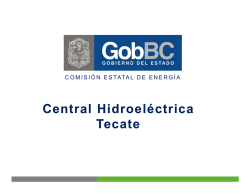 Central Hidroel&eacute;ctrica Tecate Programa Estatal de Energ&iacute;a