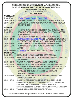 Programa. - ANEESAHE Sección Juárez