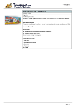 ROYAL-TONIC JALEA REAL C GINSENG 10X10 Producto : 90281