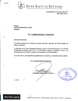 carta Rectificatoria - Unión Bautista Boliviana