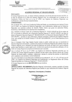 acuerdo regional n° 030-2015-grjicr.