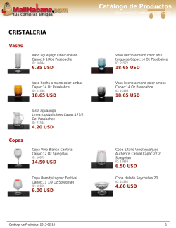 Cat&aacute;logo de Productos