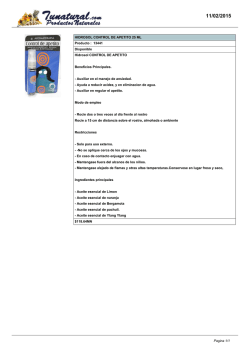 HIDROSOL CONTROL DE APETITO 25 ML Producto : 13441