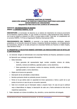 incineradores de basura - Autoridad Mar&iacute;tima de Panam&aacute;