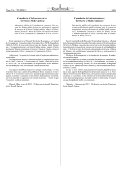 Informaci&oacute; p&uacute;blica de l`expedient de concessi&oacute; d`&uacute;s privatiu del