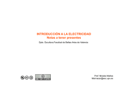 INTRODUCCIÓN A LA ELECTRICIDAD Notas a
