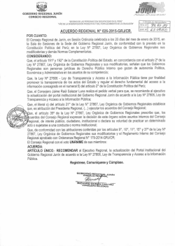acuerdo regional n° 026-2015-grjicr.