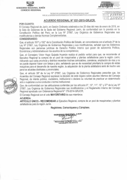 acuerdo regional n° 031-2015-grj/cr.