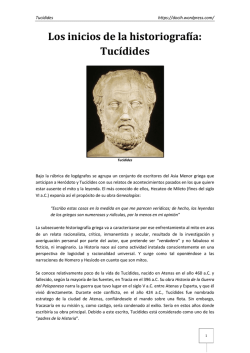 Los inicios de la historiografía: Tucídides
