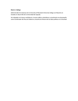 Mario A. Gallego Administrador de empresas de la