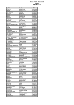 Listado de Adjudicadas