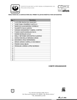 Resultados del primer taller de rob&oacute;tica para estudiantes