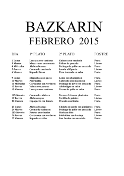 Descargar Men&uacute; del Comedor en formato PDF