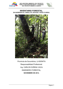 ANEXO D.6. Inventario Forestal - MAESubsecretaría de Calidad