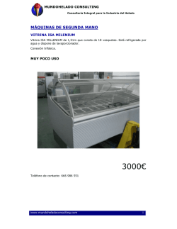 Vitrina ISA Millenium - Mundohelado Consulting