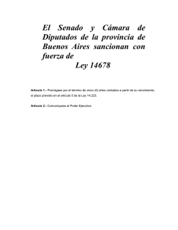 Texto - Honorable Cámara de diputados de la Provincia de Buenos