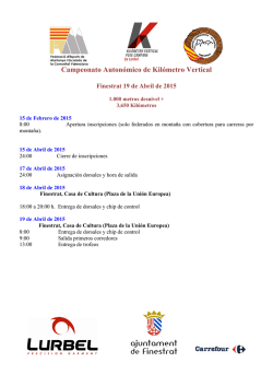 Programa K.V. del Puig Campana2015
