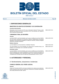 Sumario del BOE n&uacute;m 30 de Mi&eacute;rcoles 4 de febrero de 2015