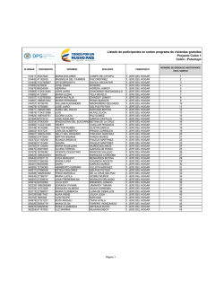 Listado de participantes en sorteo programa de viviendas gratuitas