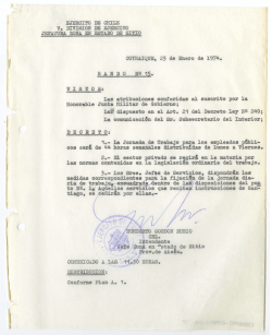 COYHAIQU`E, 25 de Enero de 19`74. B A N :0 0 ye 15.