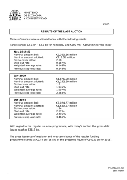 Long term auction: 5 February 2015