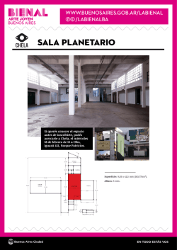 Dimensiones sala visuales - Bienal Arte Joven Buenos Aires