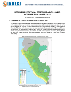 resumen ejecutivo – temporada de lluvias octubre 2014