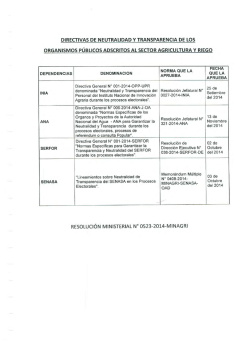 Directiva de Neutralidad y Transparencia de los Organismos Públicos