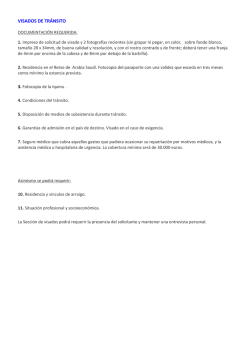 VISADOS DE TR&Aacute;NSITO