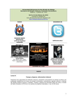 evento especial - Universidad Michoacana de San Nicolás de Hidalgo