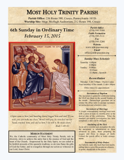 Bulletin - Most Holy Trinity